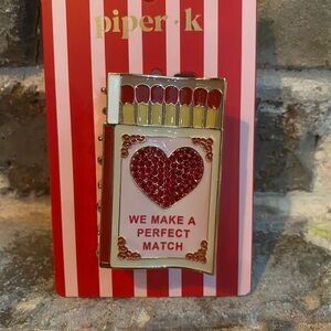 Piper K Matchbox Heart Hair Clip